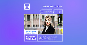 Atvira paskaita „Užpildyk teisingai! Apie studijų pasirinkimus ir LAMA BPO reikalavimus“