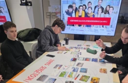 KTU studentai gilino žinias apie klimato kaitą interaktyviose „Klimato freskos“ dirbtuvėse