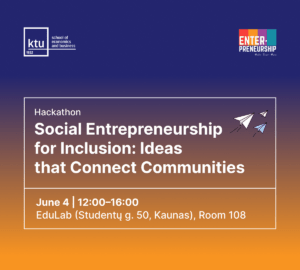 Event banner for Hackathon “Social Entrepreneurship for Inclusion: Ideas that Connect Communities”